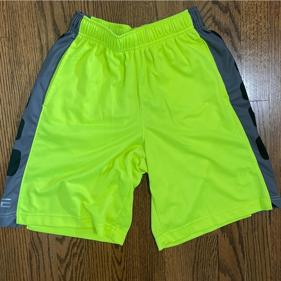 Nike Yellow Gray Black Athletic Workout Short Adult Small - Picture 1 of 10